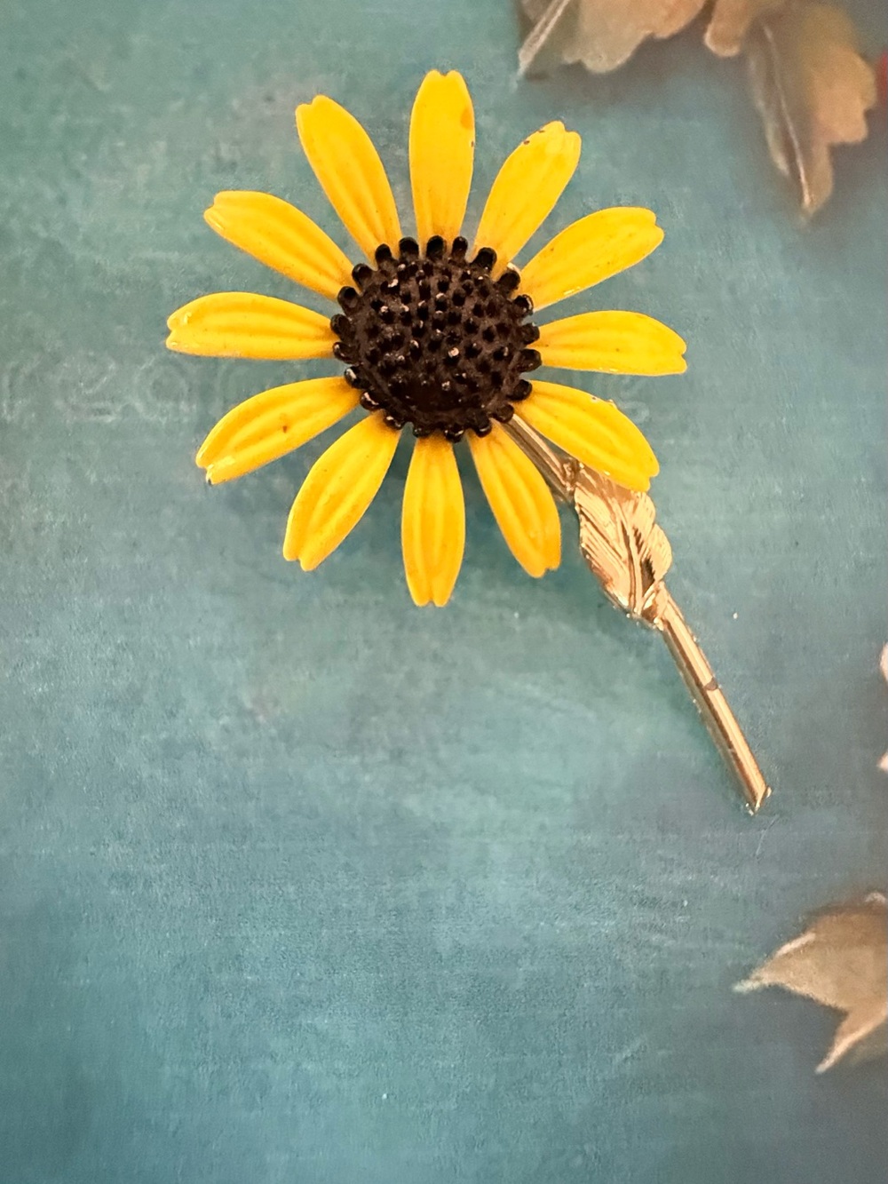 Yellow Enamel Brooch.